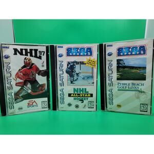 Video Game For Sega Genesis Sports NHL 97, NHL All-Star, Pebble Beach Galf Link